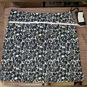 Floral Black and White Skort Size 9